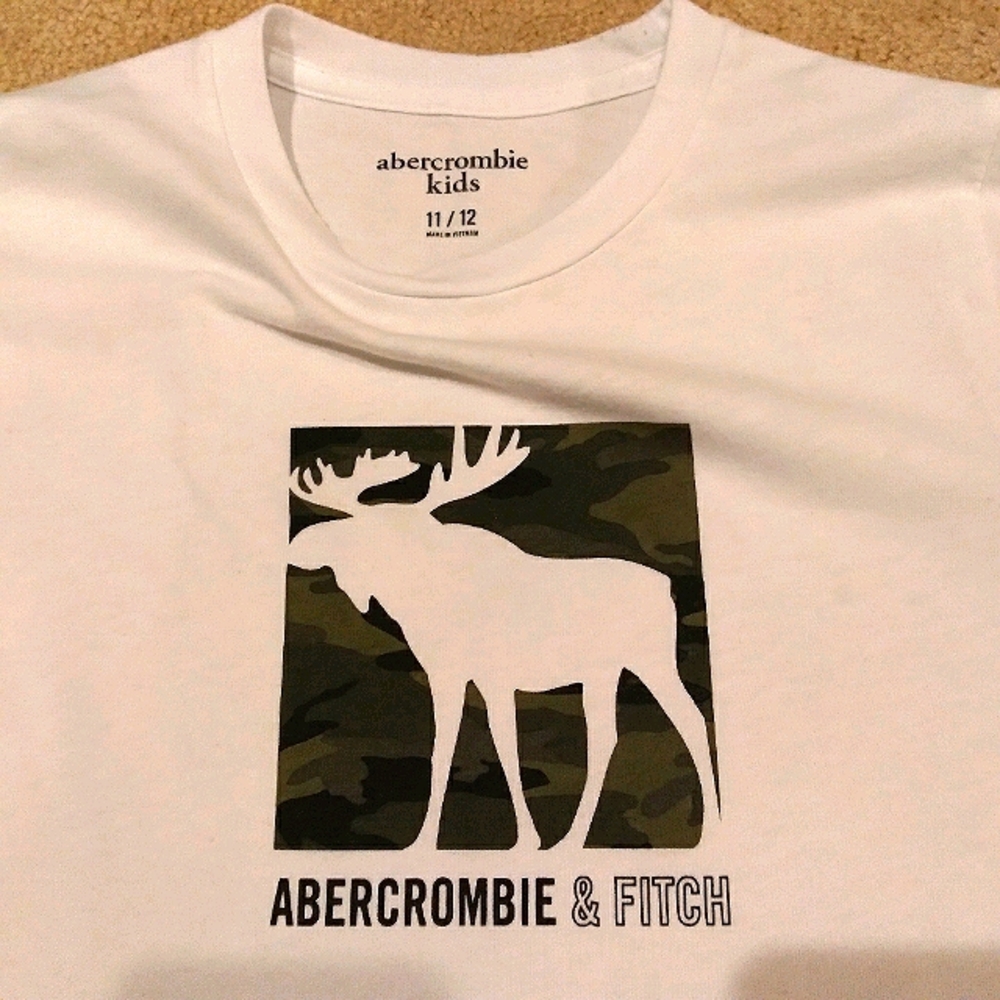 Abercrombie Kids Camo Pattern Logo Tee